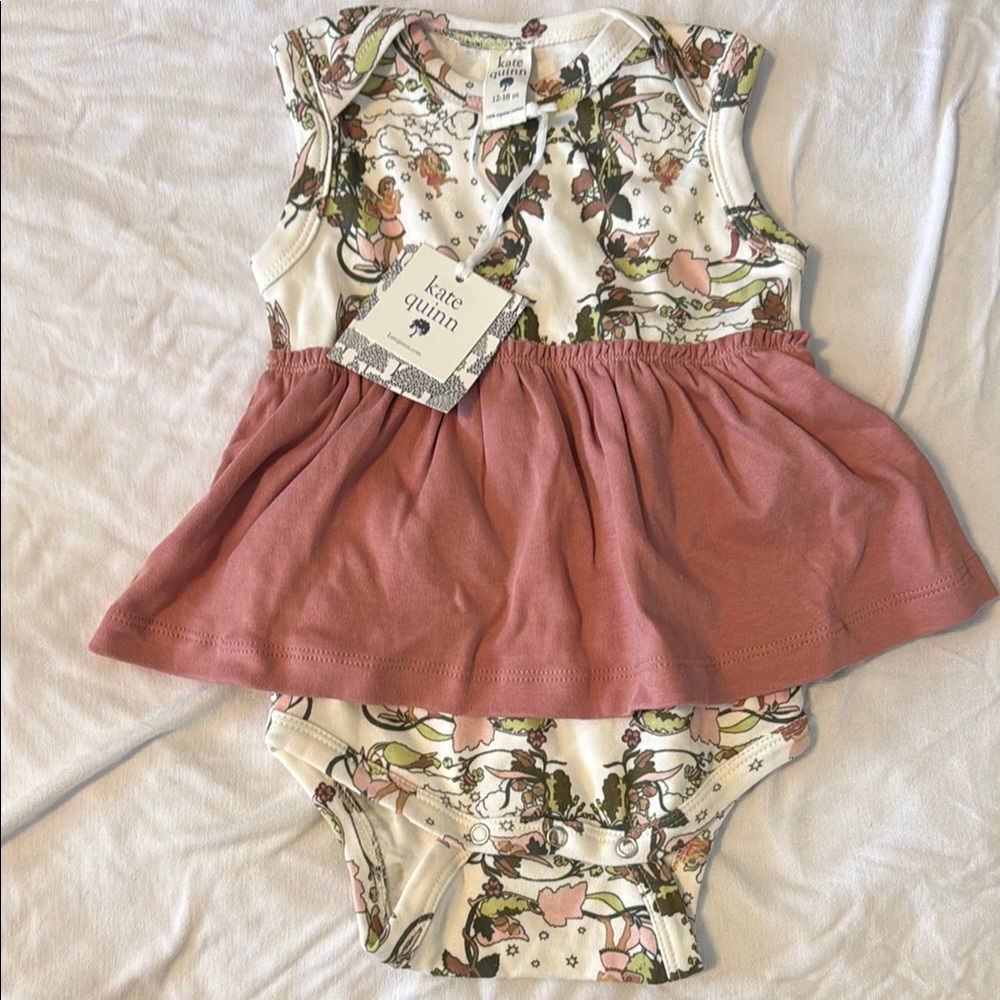 Kate Quinn Pink and Cream Bodysuit